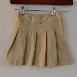 Classic Tan Pleated Skirt